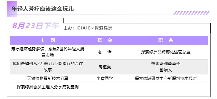 展讯|8月22日-24日，芳香展及峰会