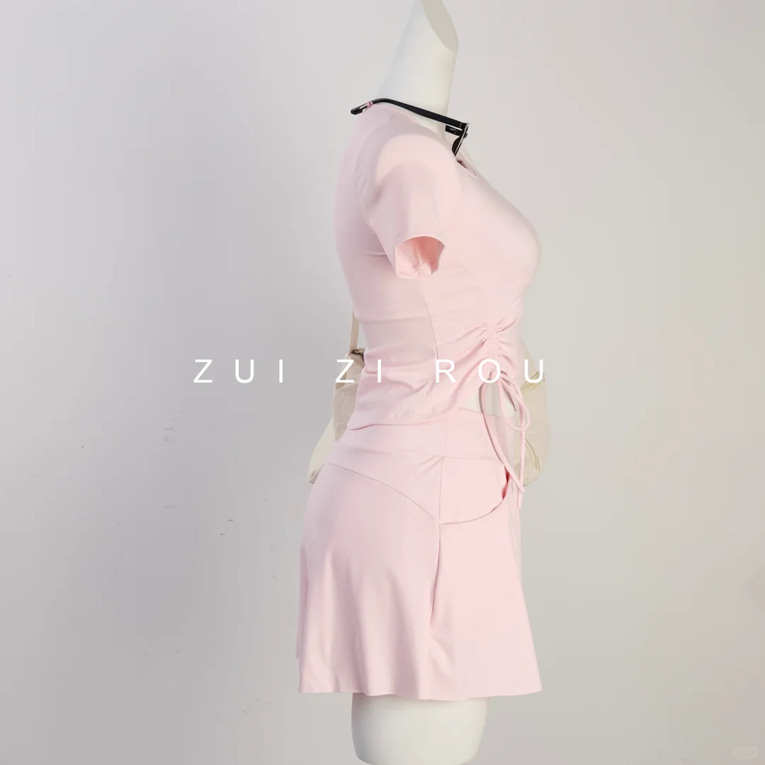 粉粉嫩嫩的瑜伽服显白显身材，谁能不爱啊