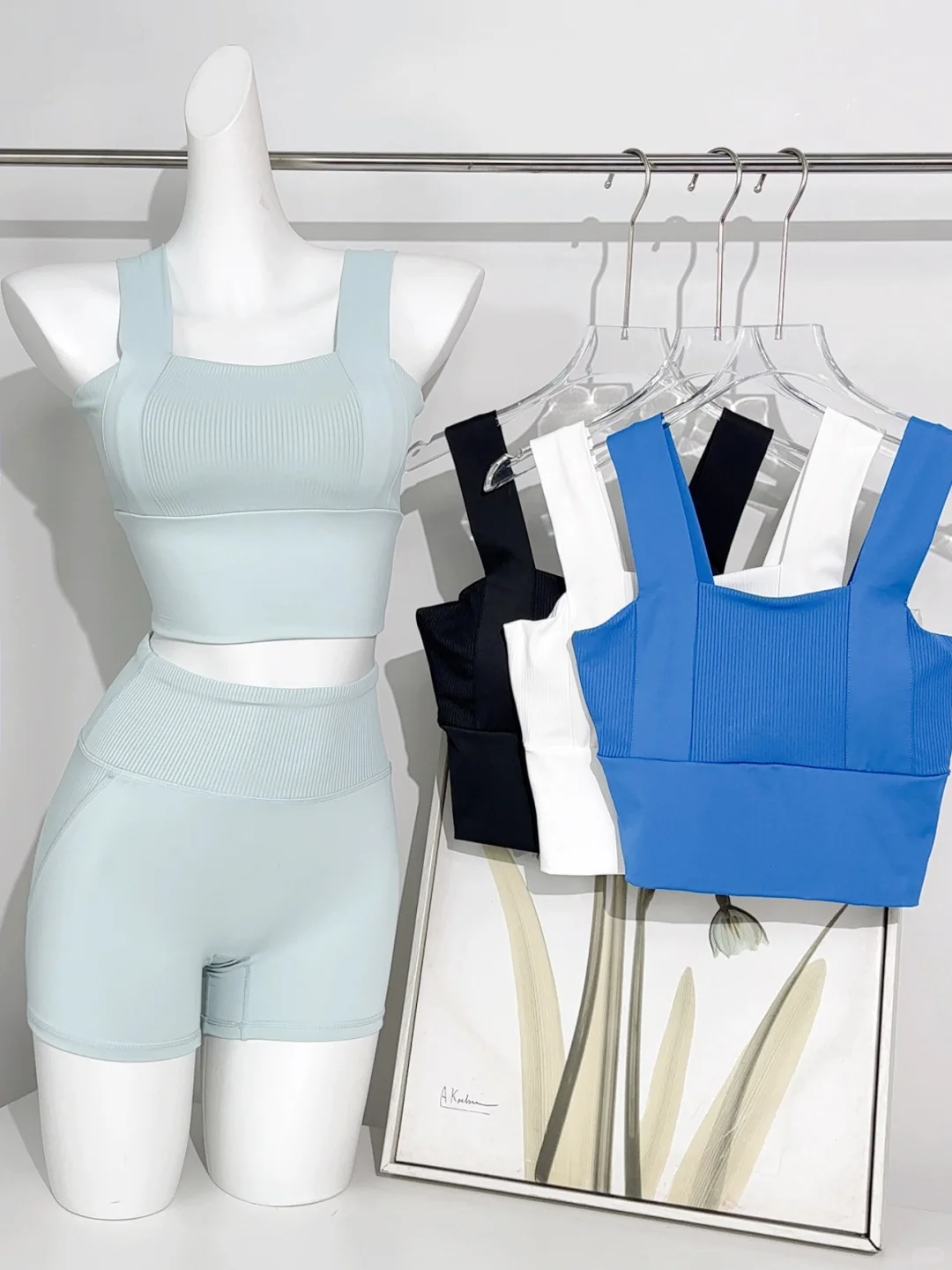 今日份普拉提女孩?温柔蓝色系?49超显瘦