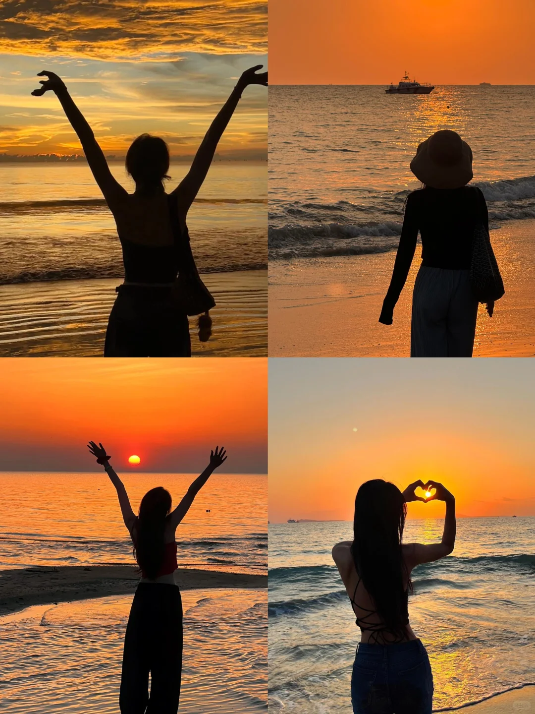 提前存！海边日落拍照姿势?！