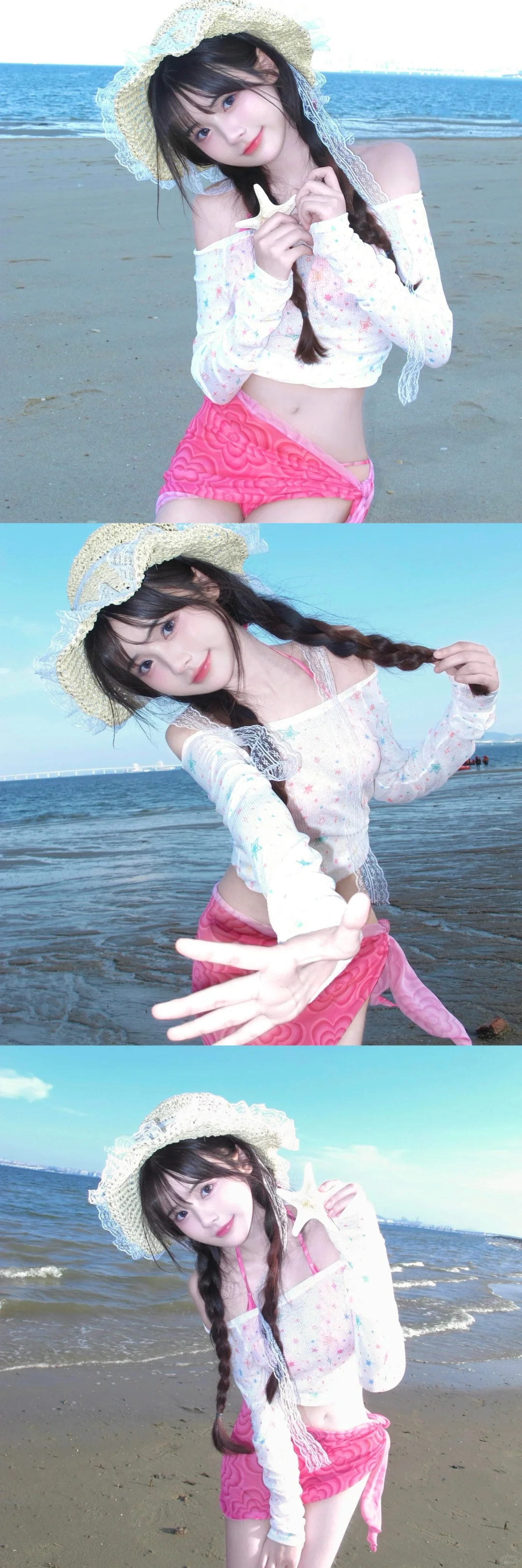 存一些海边氛围感拍照姿势！