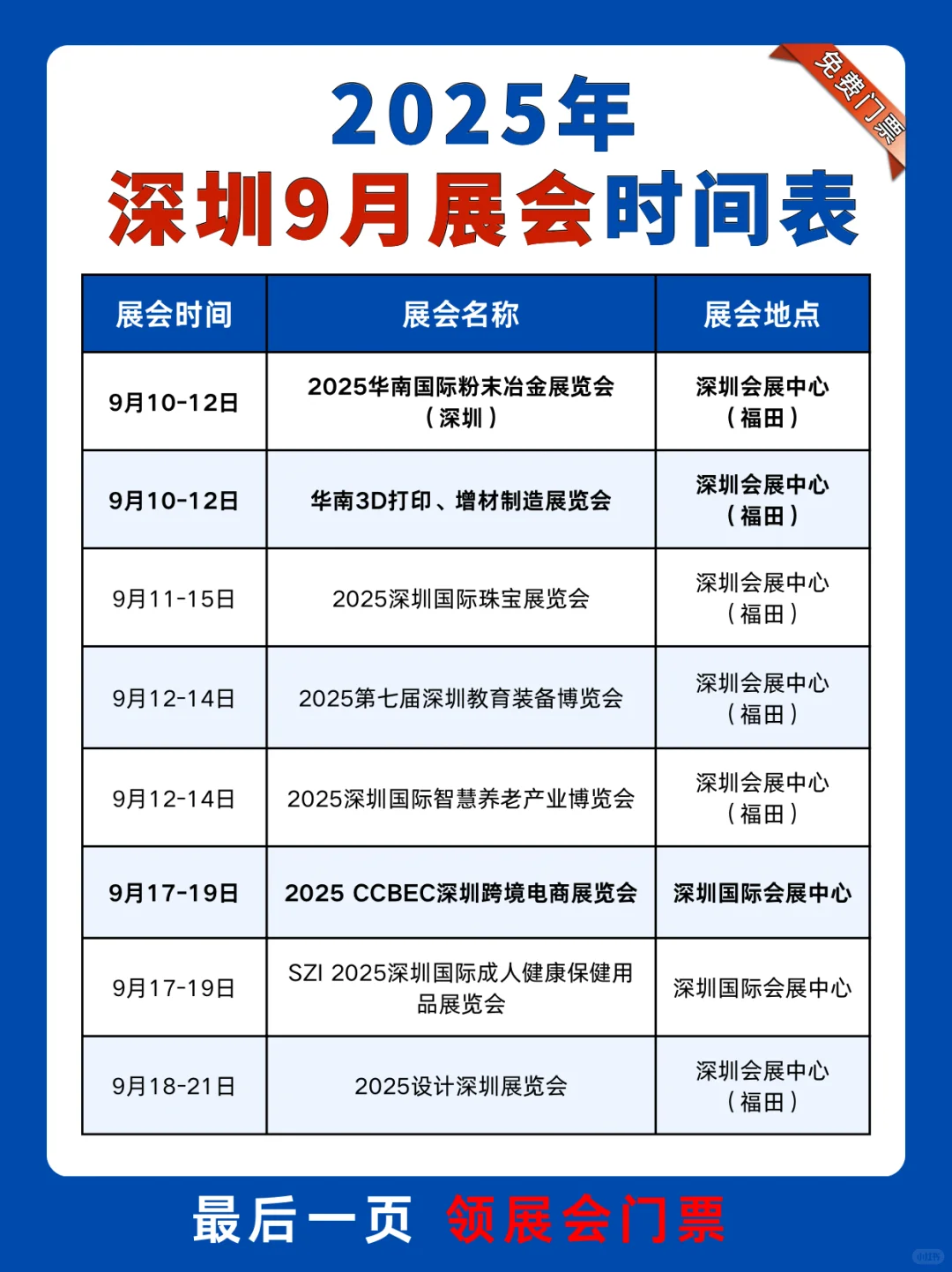 2025深圳9月展会排期新鲜出炉?