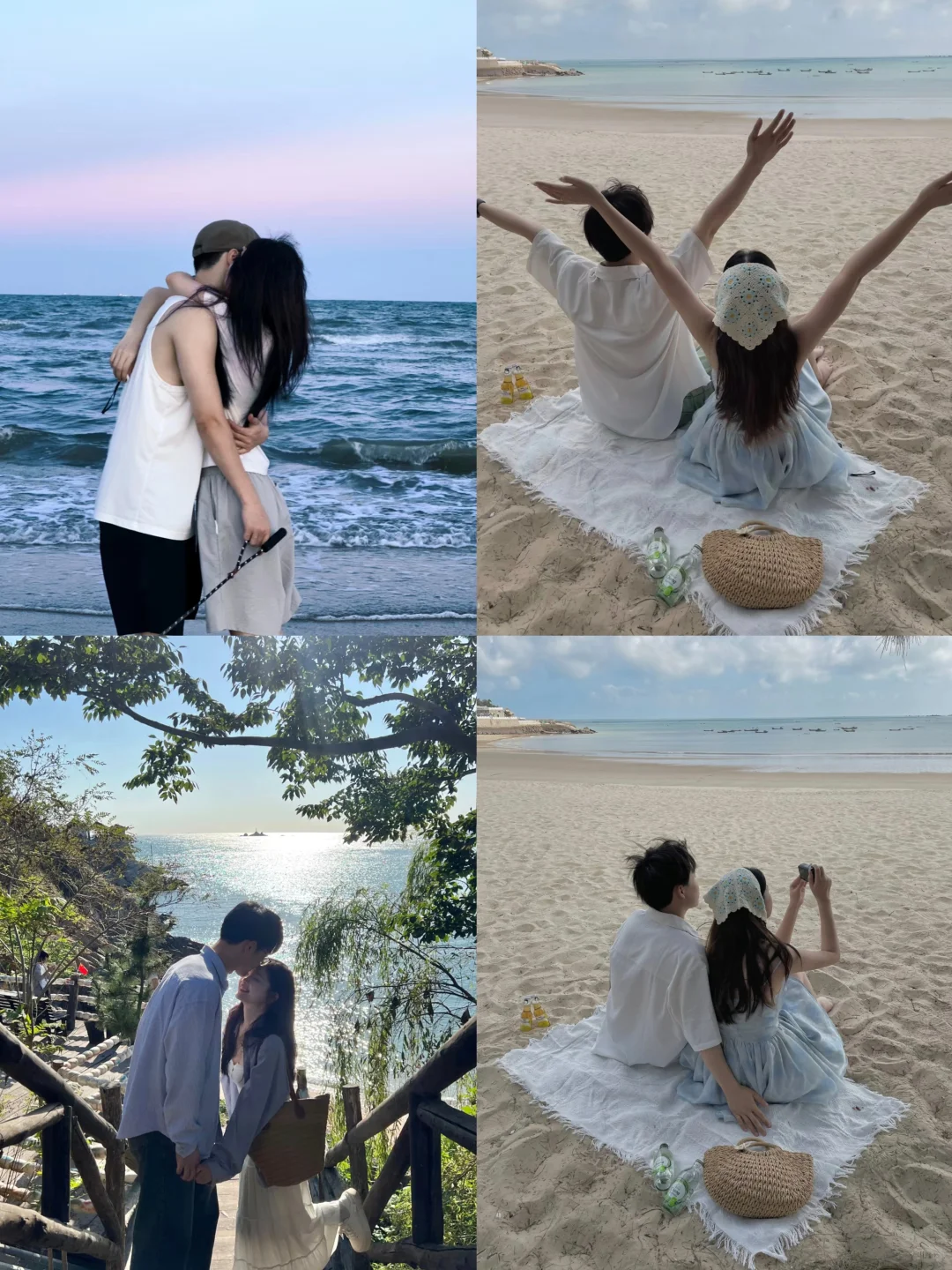存一些海边情侣拍照姿势??