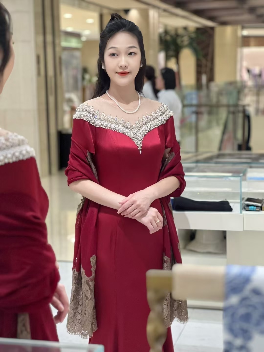 高圆圆同款名媛蕾丝