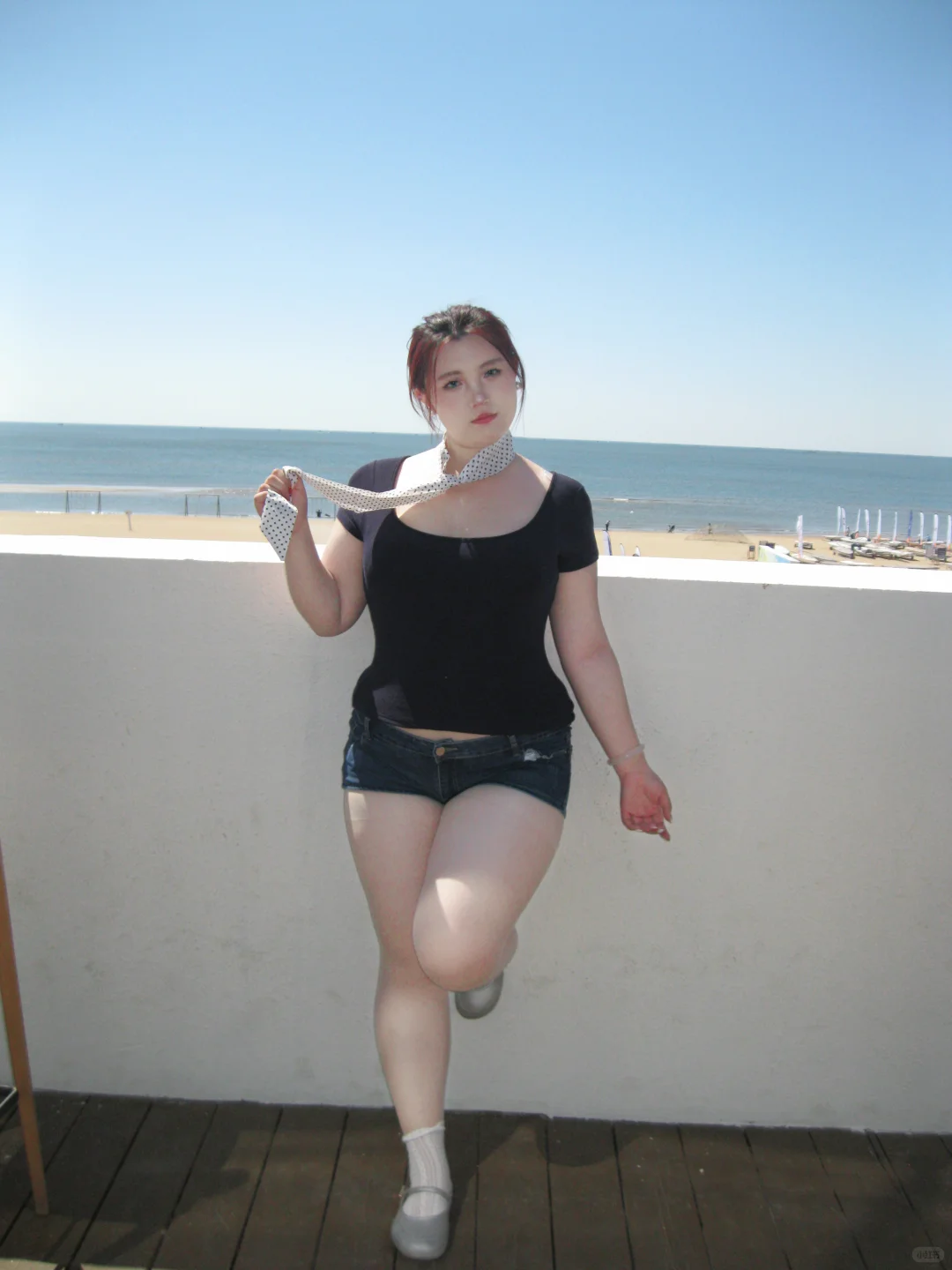 170斤！海边穿搭！