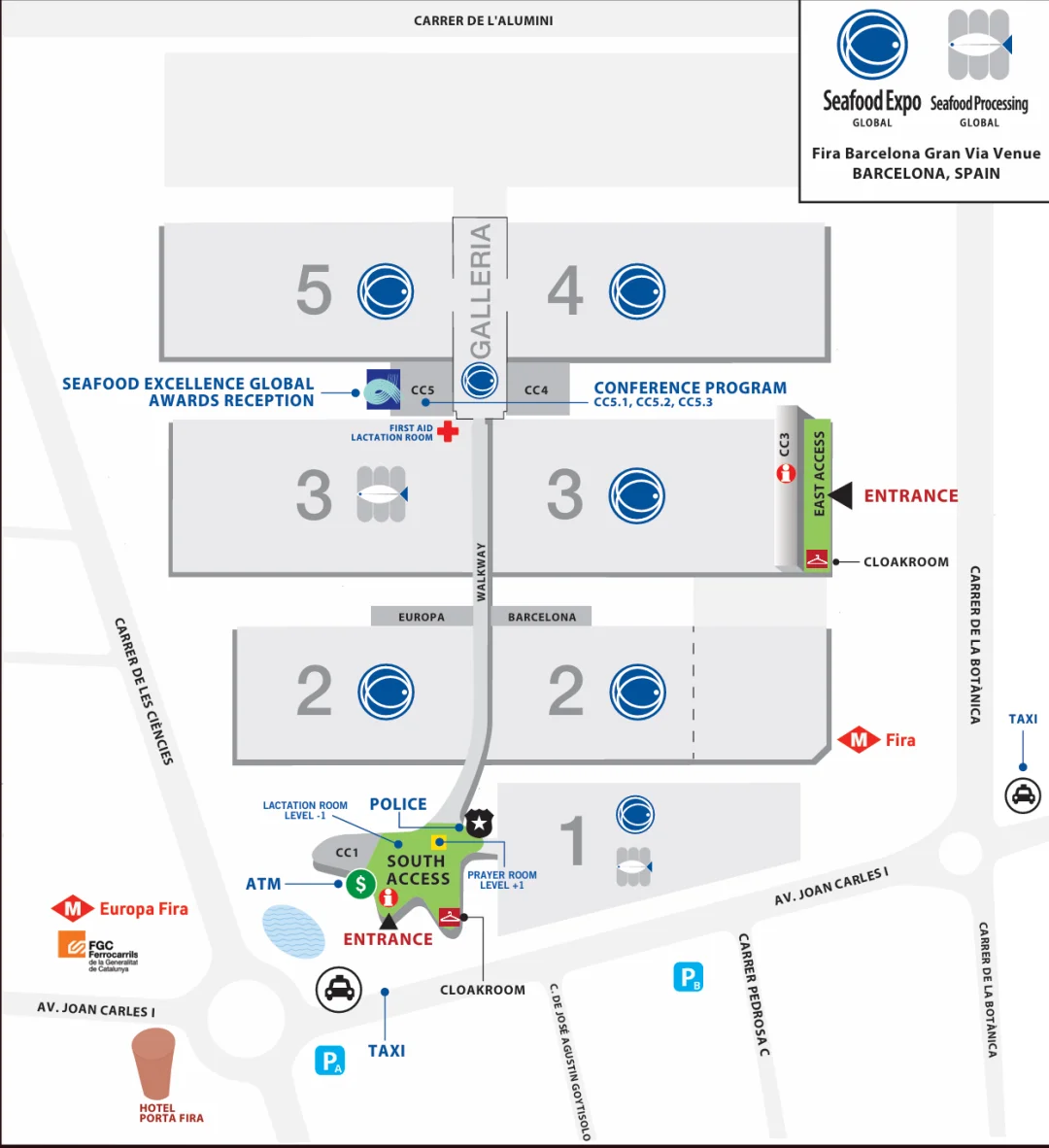 2026西班牙欧洲水产海鲜展展馆分布展位不多