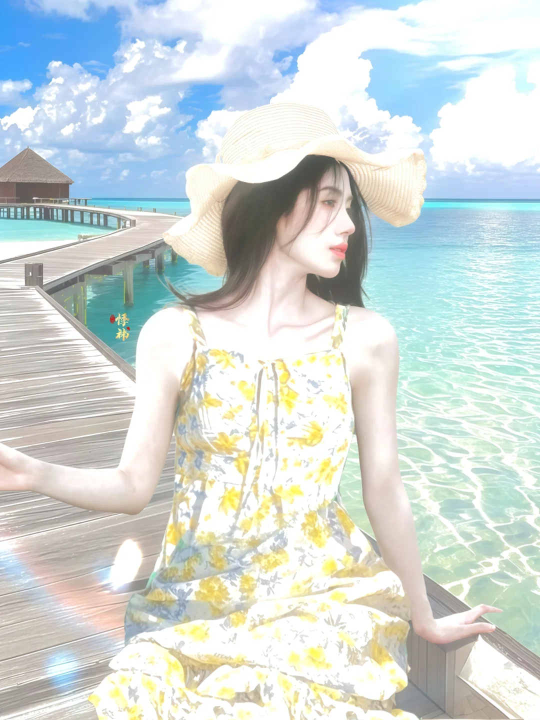 鞠婧祎p图 海边