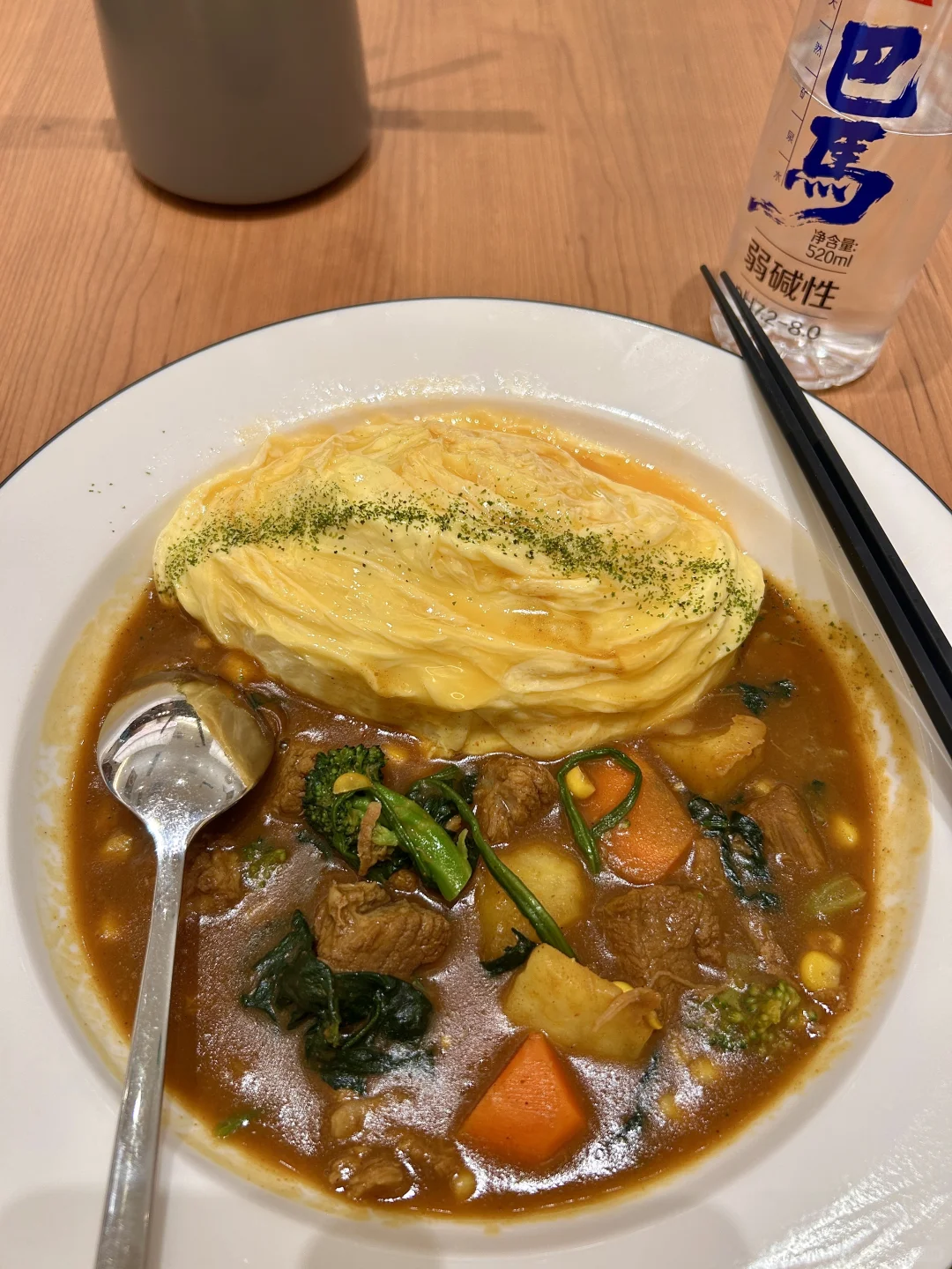 两年前买的瑜伽裤今天第一次穿～