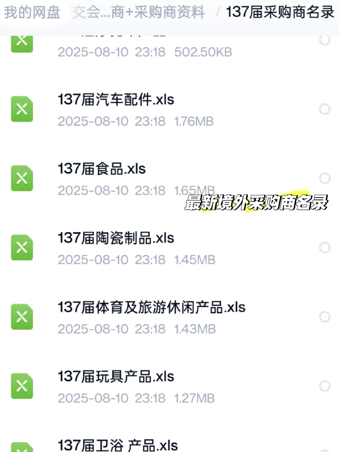 2025年春季广交会境外采购商名录参展商名录