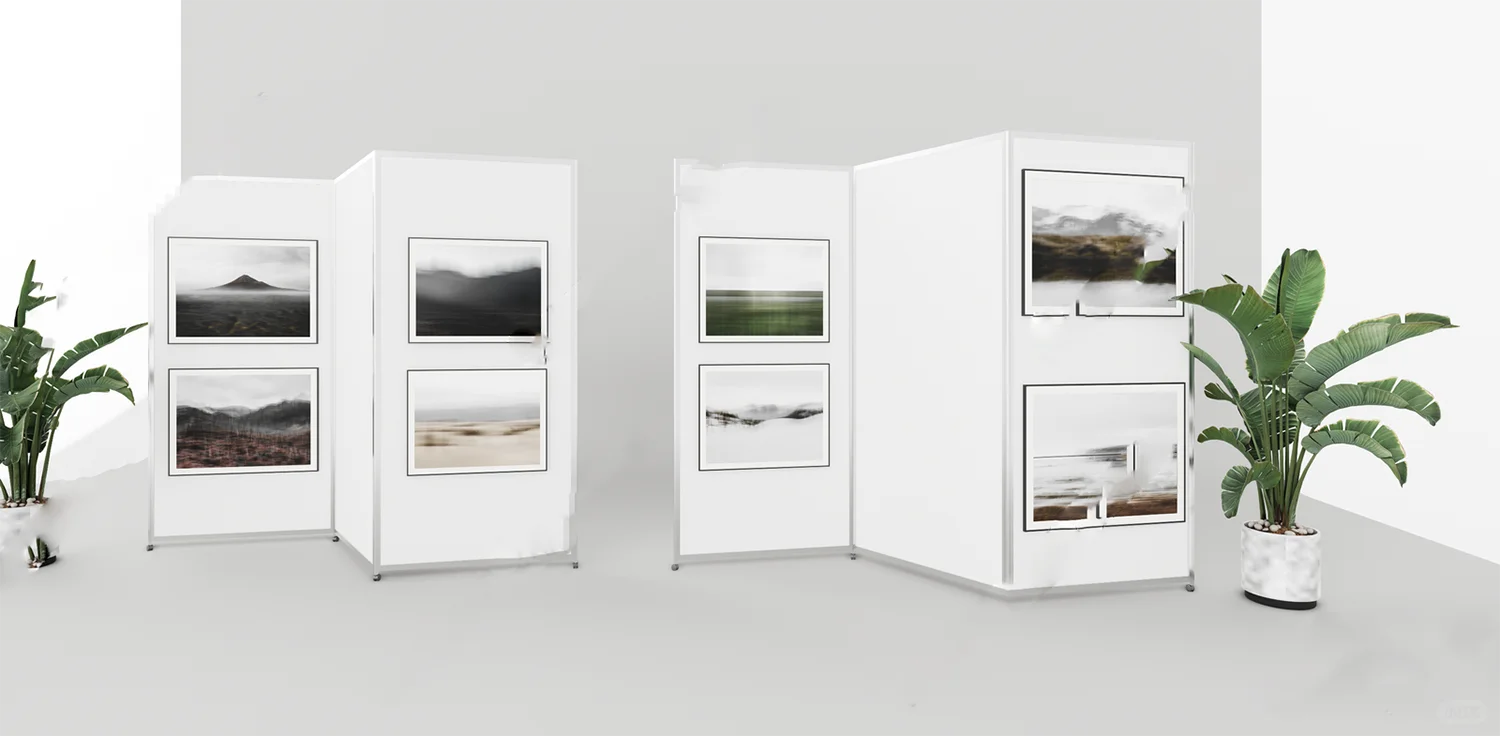 艺术展架SU模型，展厅布置超省心！?️