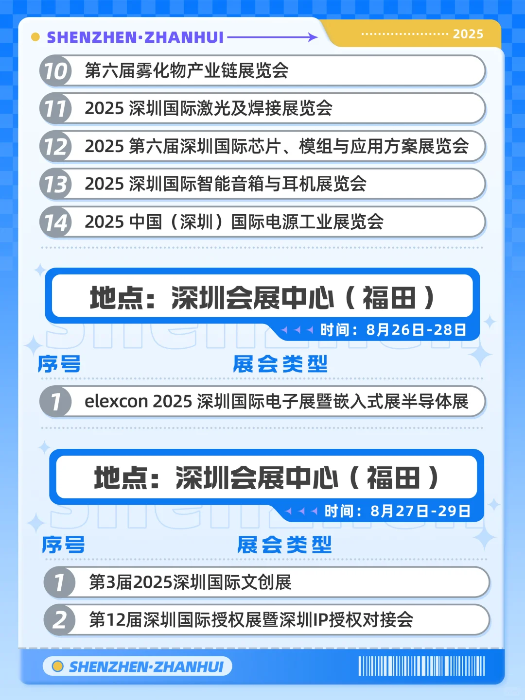 好消息！深圳本周展会来啦?