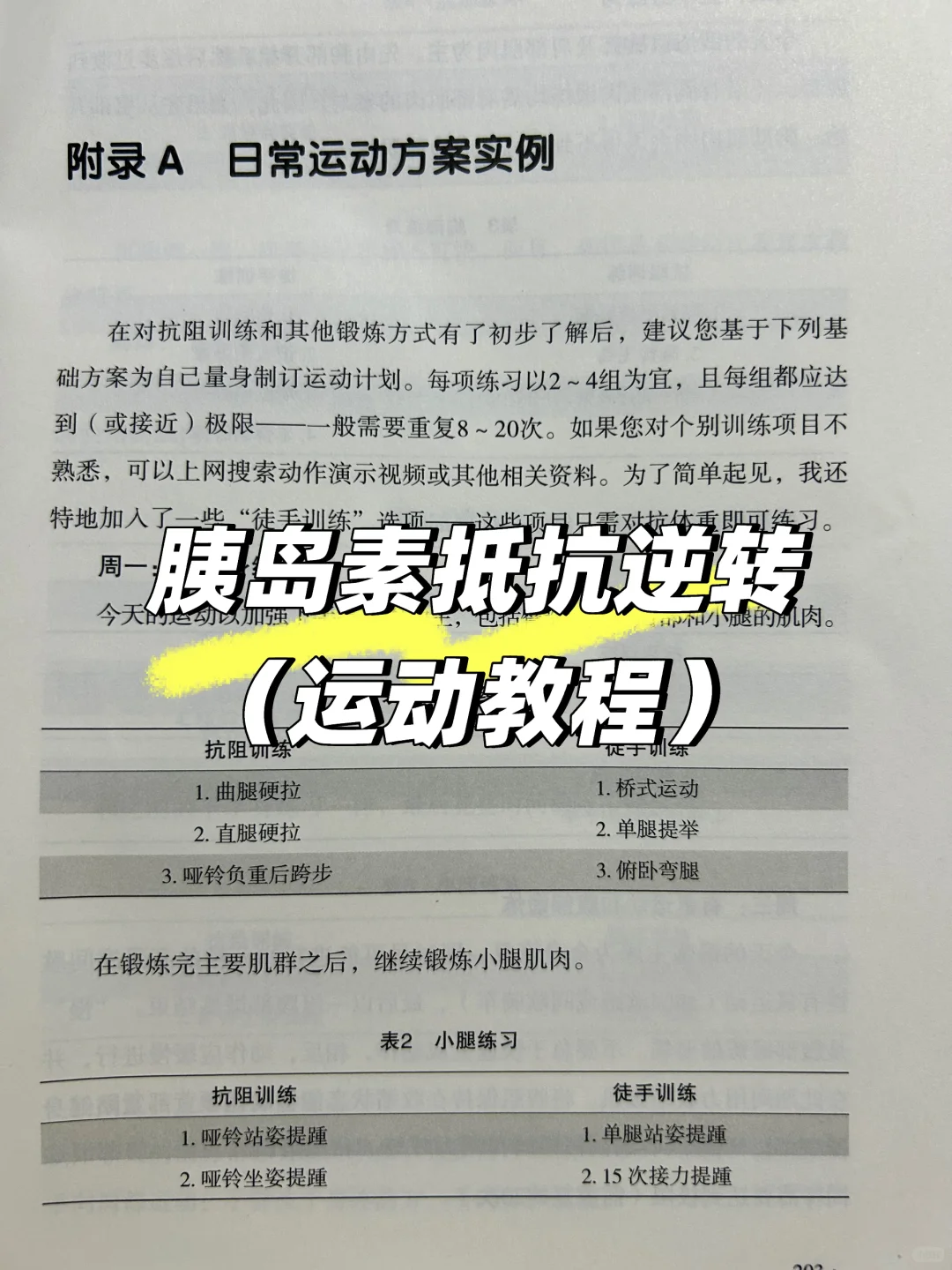 最适合胰岛素抵抗的运动出现了…可直接照抄！