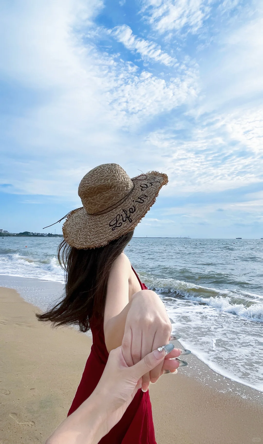 海边战袍必是红裙呀！！！