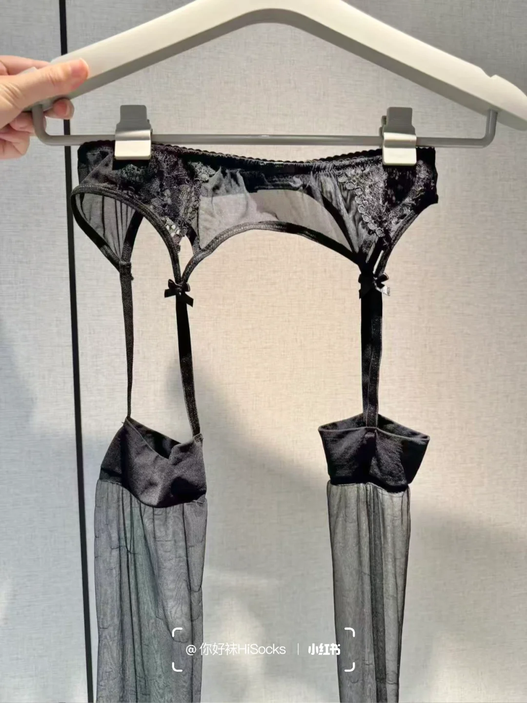 约会战袍｜性感高级黑丝吊带袜?男友愣三秒