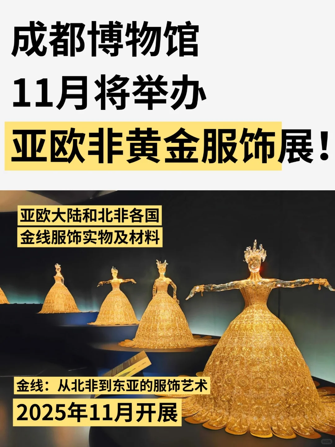 成都博物馆11月将举办亚欧非黄金服饰展！