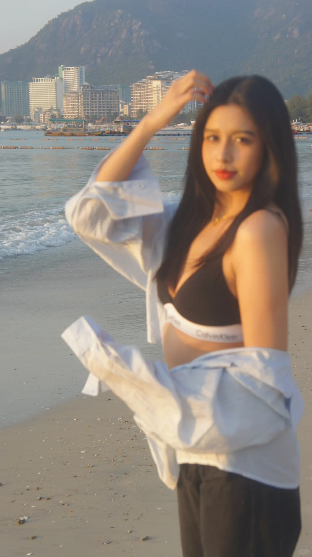 CK与海边日落简直是绝配?稳稳出片很安心