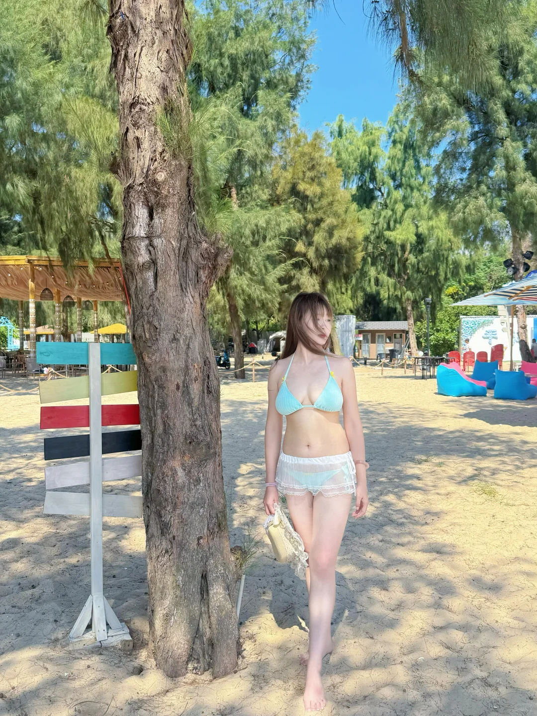 第一次穿比基尼！