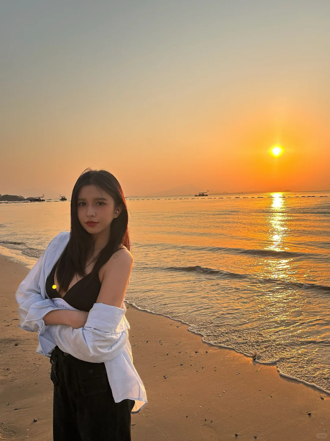 CK与海边日落简直是绝配?稳稳出片很安心