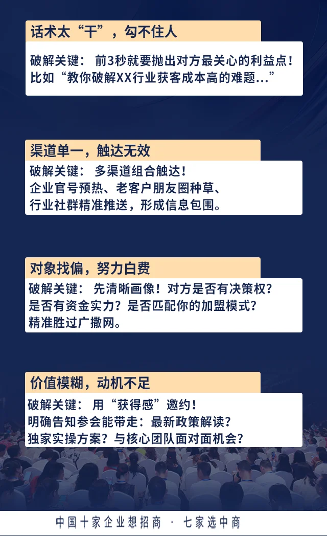 招商会邀约总被拒？❌ 这4个坑你肯定踩过