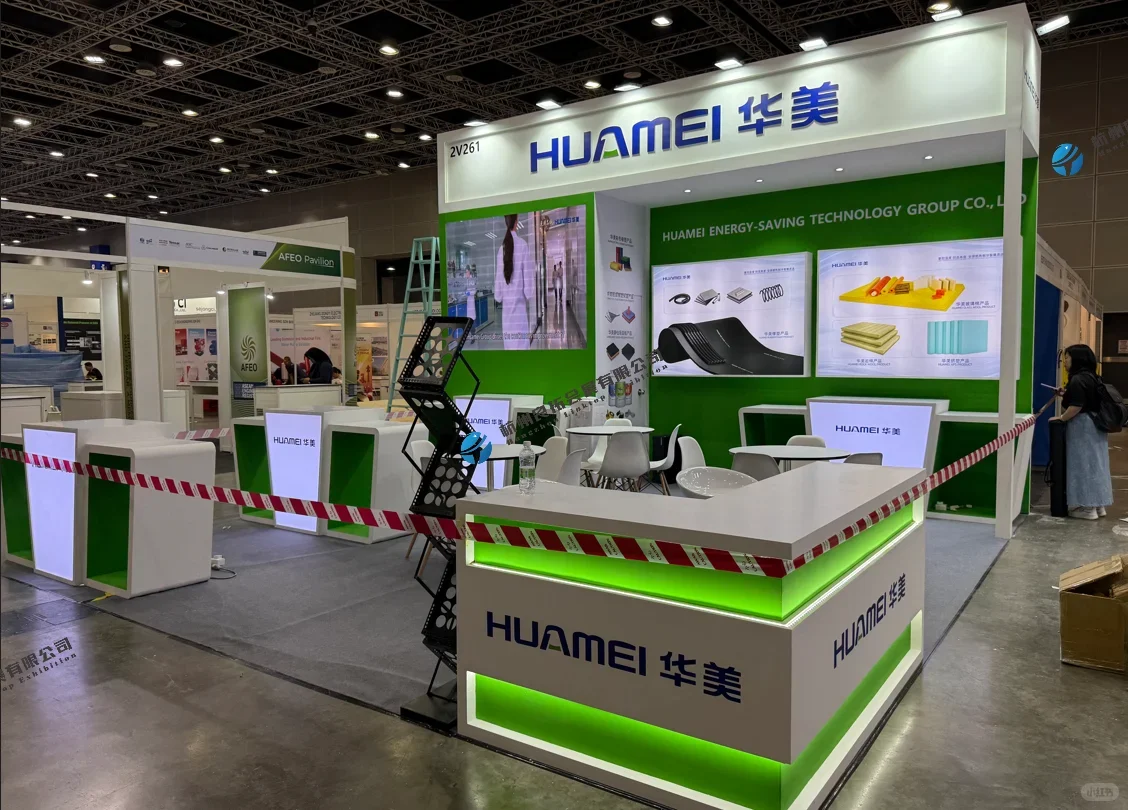 现场实拍马来西亚制冷展最新展台搭建落地