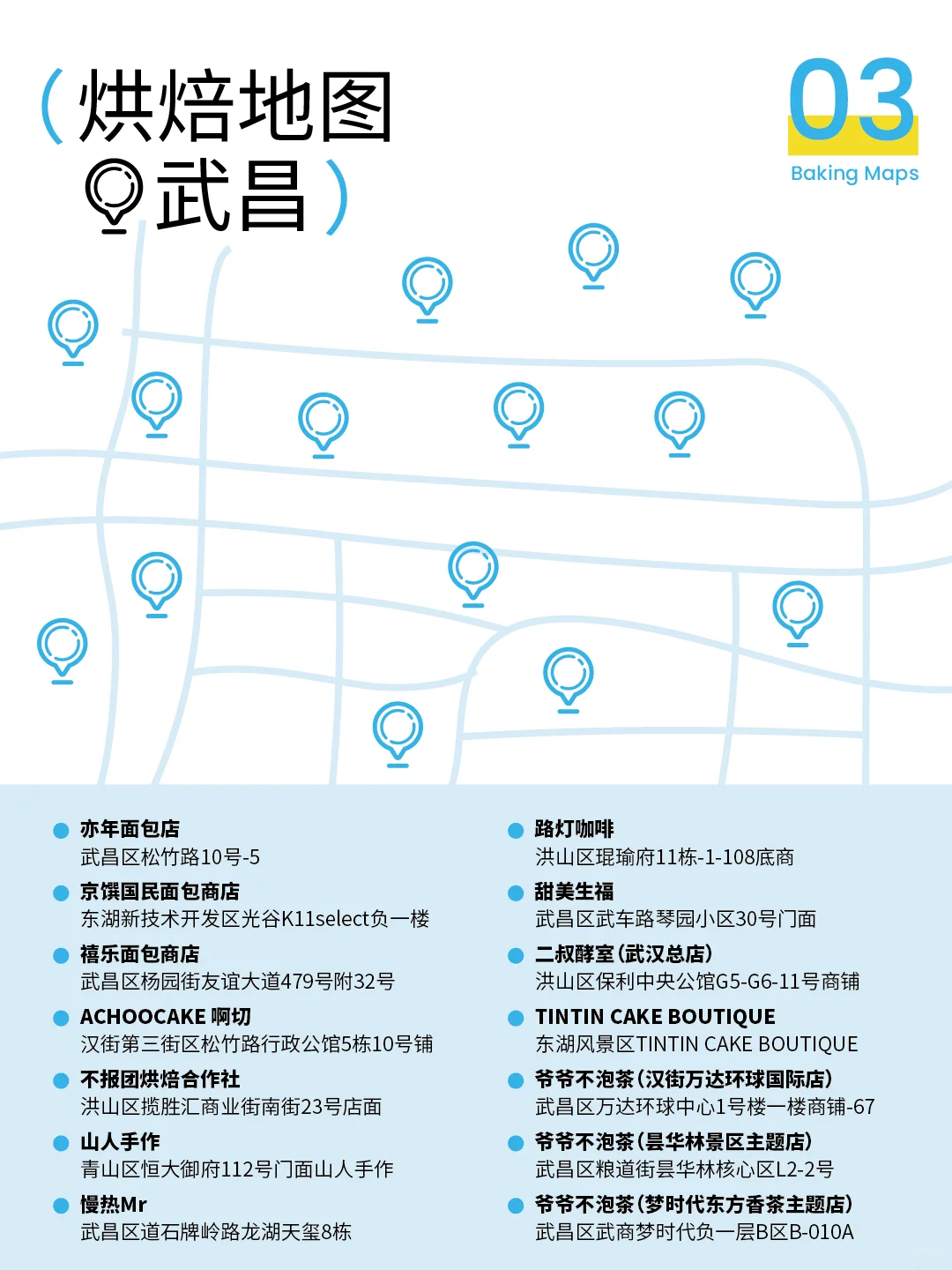 武汉烘焙打卡地图发布辣！！！