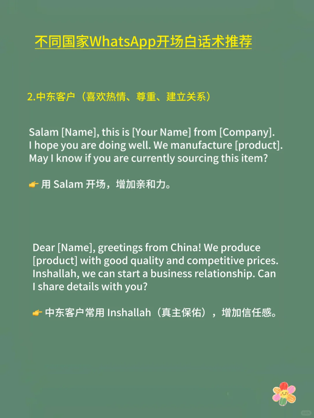 外贸人必看，分享2个WhatsApp开场白话术❗️