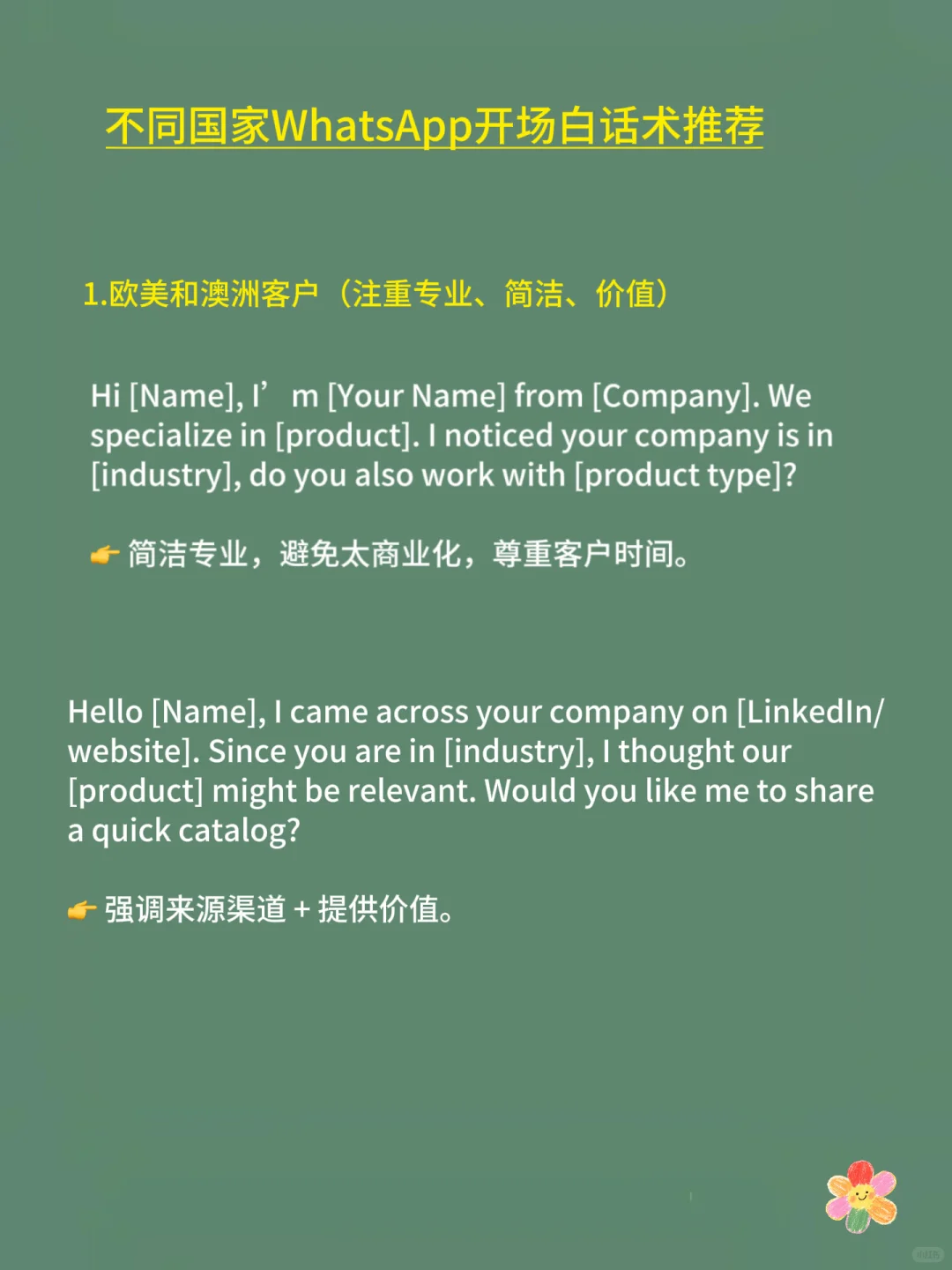 外贸人必看，分享2个WhatsApp开场白话术❗️