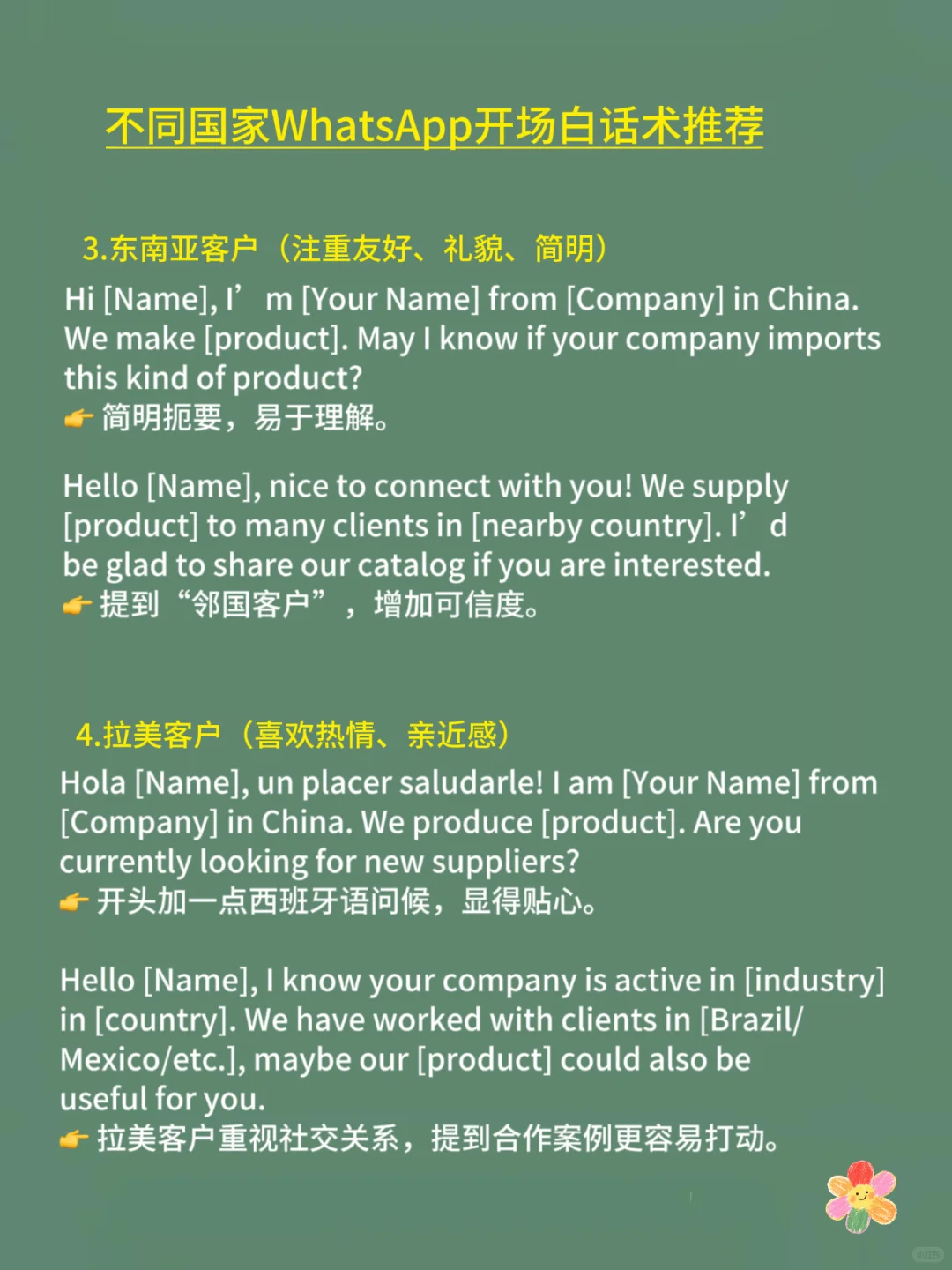 外贸人必看，分享2个WhatsApp开场白话术❗️