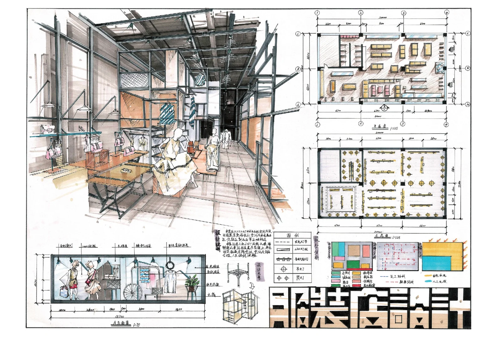 26环境艺术设计考研室内快题设计