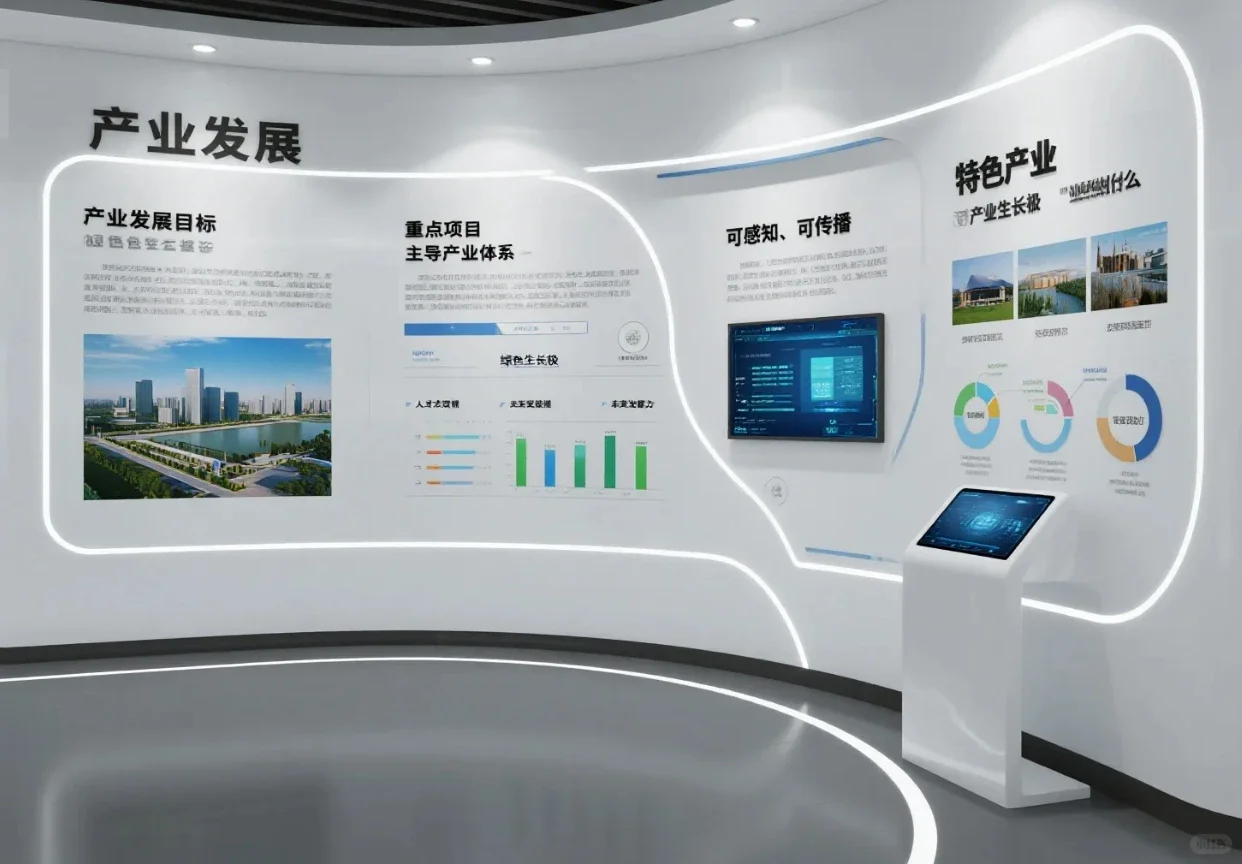 产业展厅设计分享｜清晰又高级的视觉盛宴