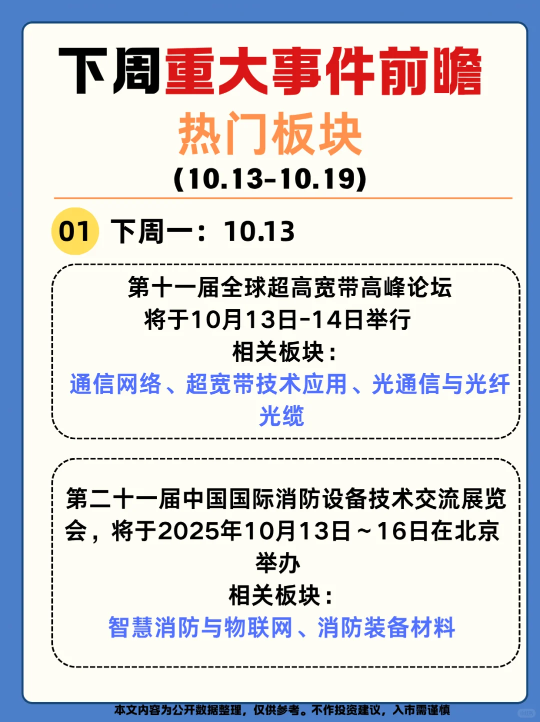 10.13-10.19 财经线索 | 锁定热点提前入