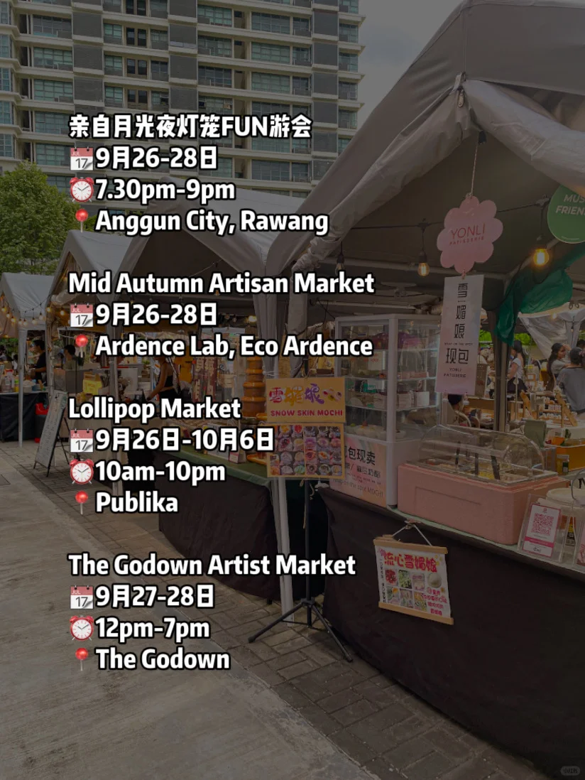 雪隆区九月份市集合集 多达30场市集！