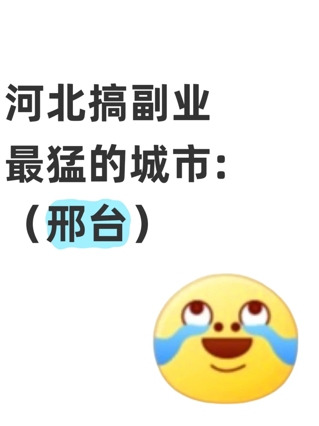 河北搞副业最猛的城市:邢台