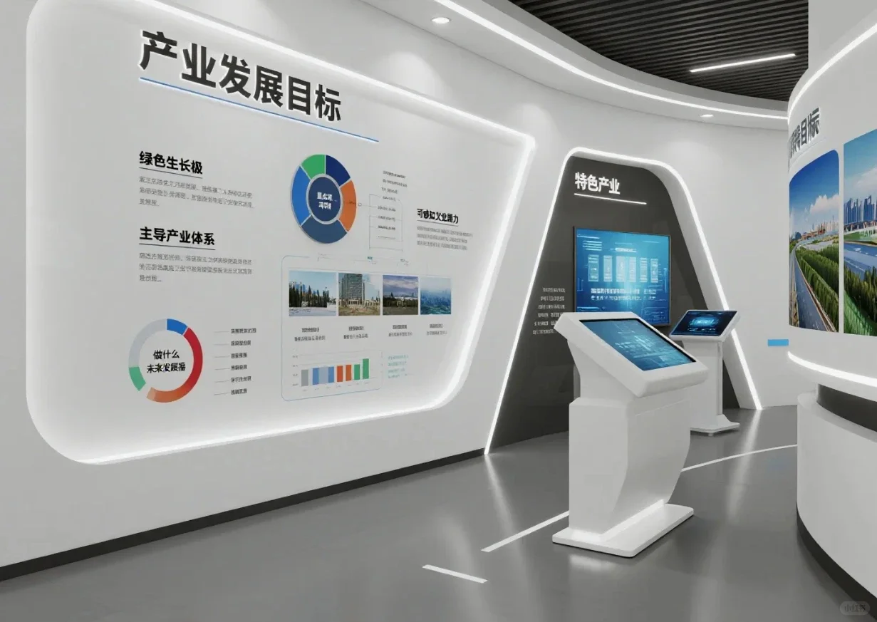 产业展厅设计分享｜清晰又高级的视觉盛宴