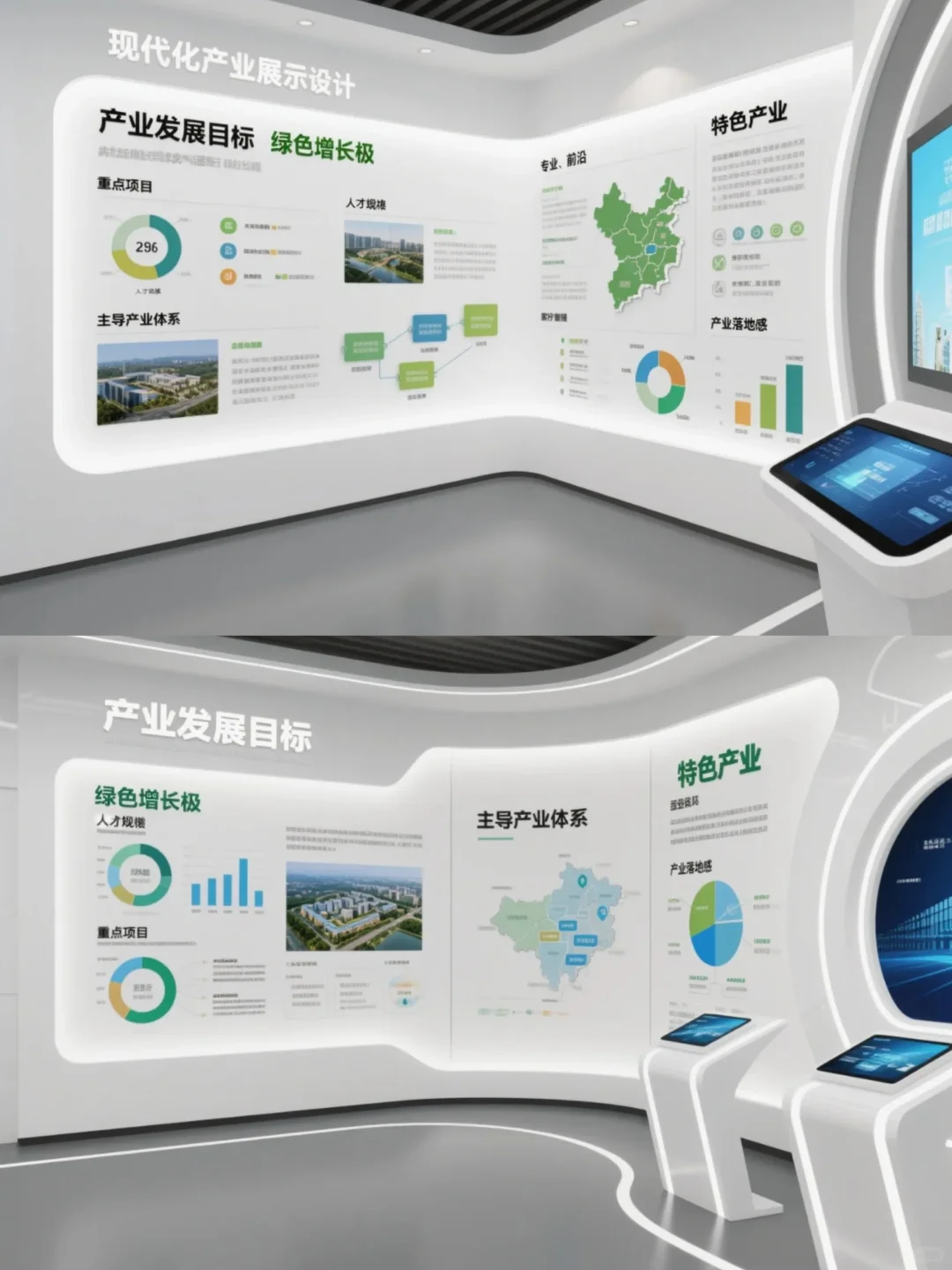 产业展厅设计分享｜清晰又高级的视觉盛宴