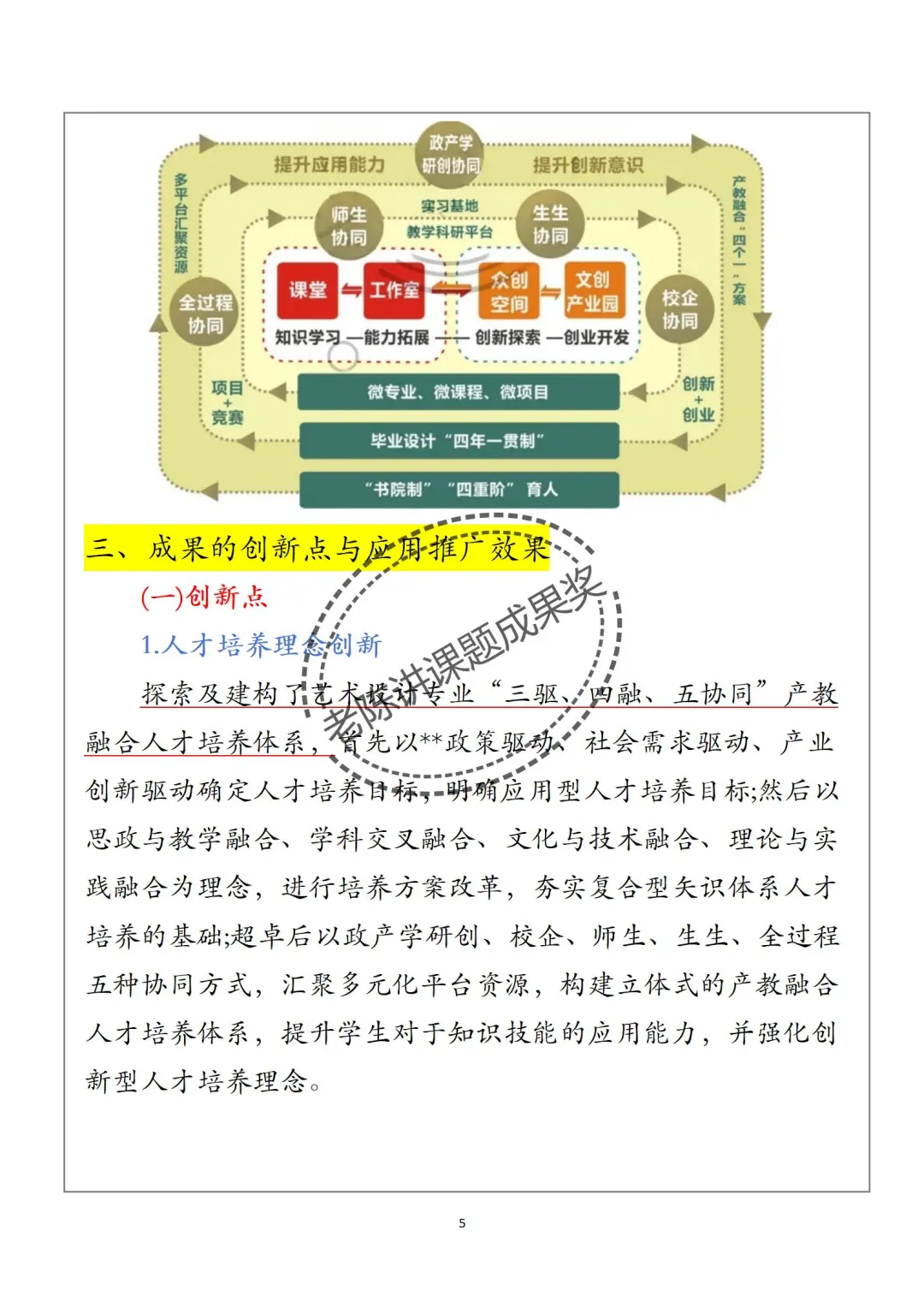 教学成果奖 三驱、四融、五协同 !