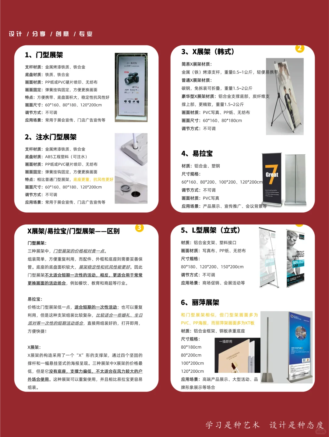 25 种广告展架物料全总结