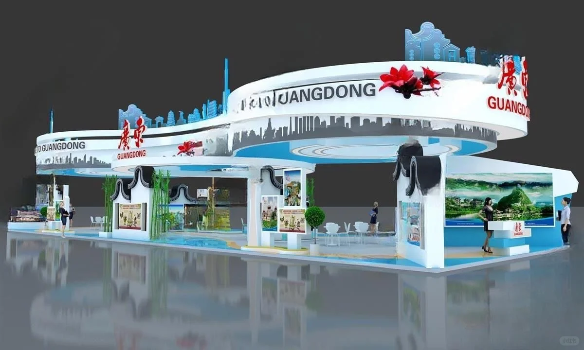 3D展厅展台模型合集｜展览无水印效果图素材