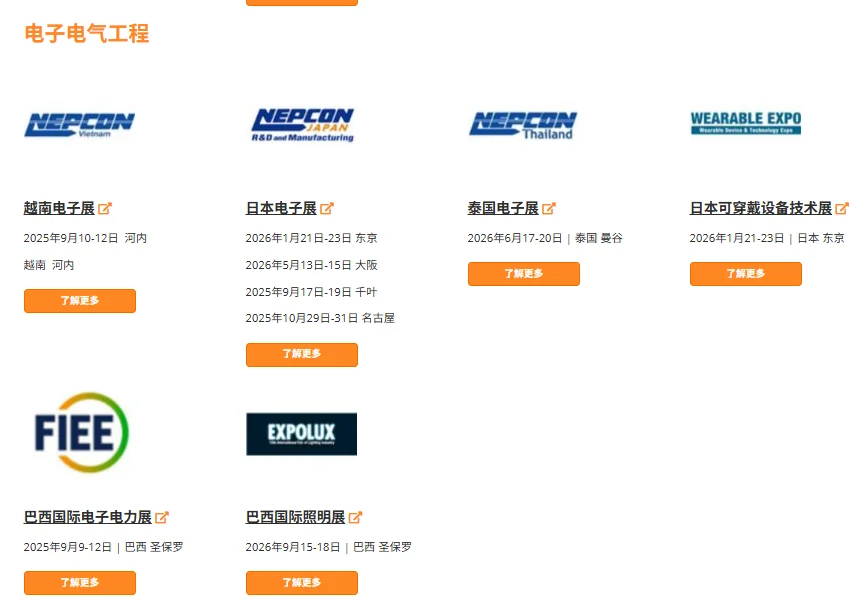 海外电子展，主办方来咯