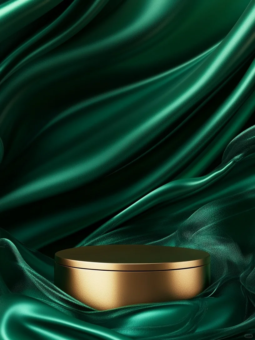 墨绿色流体背景展台