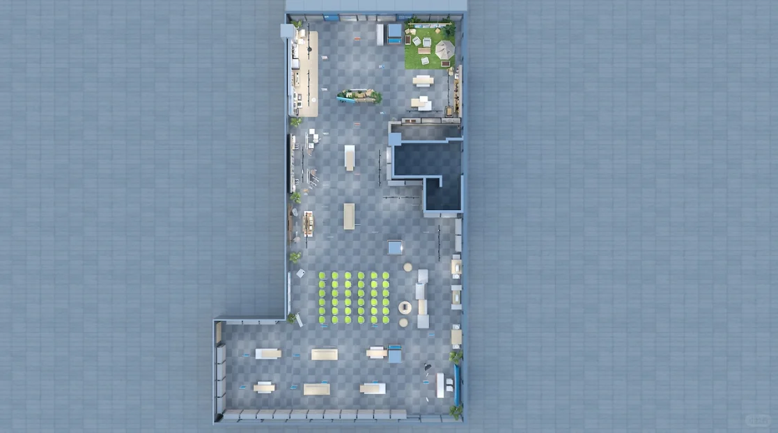 苏州跨境电商空间展厅的设计呈现出简洁现代