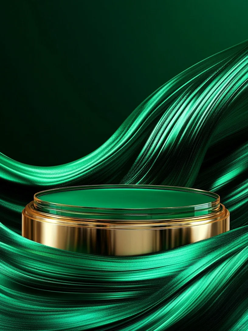 墨绿色流体背景展台