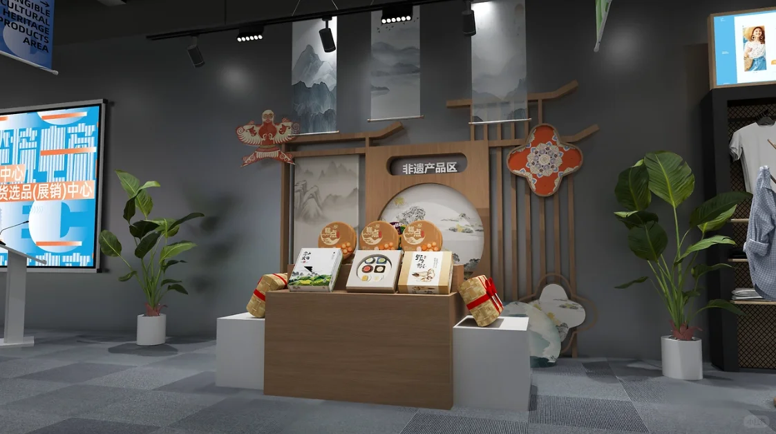 苏州跨境电商空间展厅的设计呈现出简洁现代