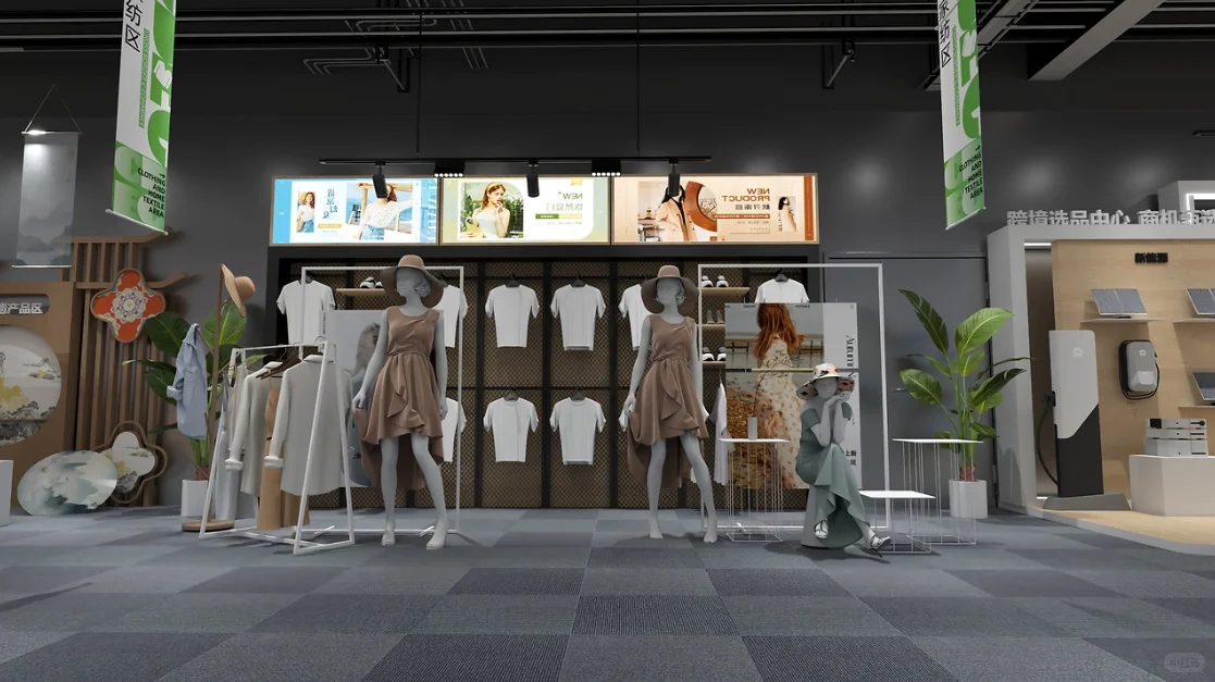 苏州跨境电商空间展厅的设计呈现出简洁现代