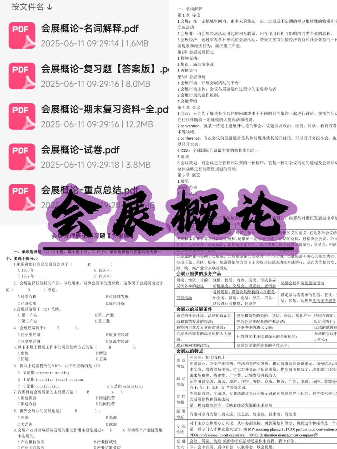 《会展概论》资料汇总合集?分享❗❗