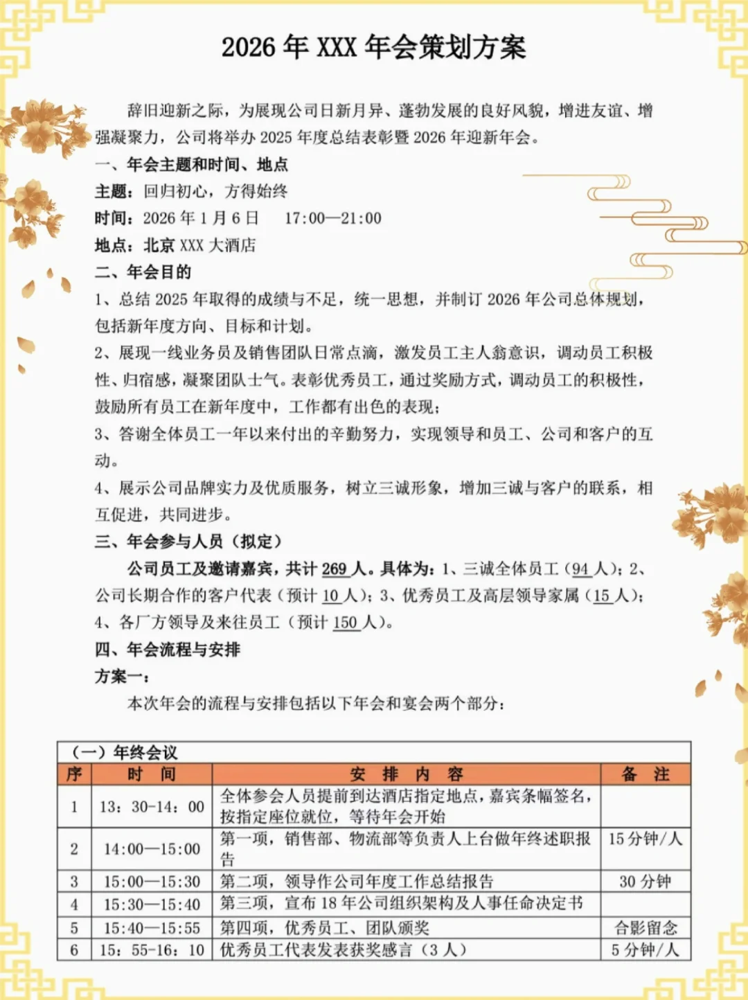 给领导一个不一样的2026年会活动策划方案!
