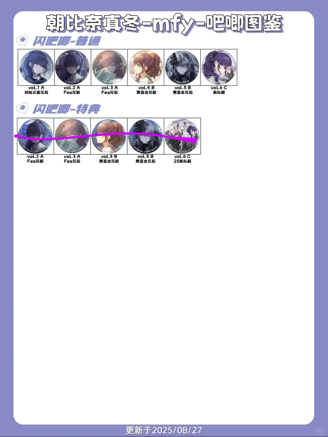 挂一个mfy长期收物帖