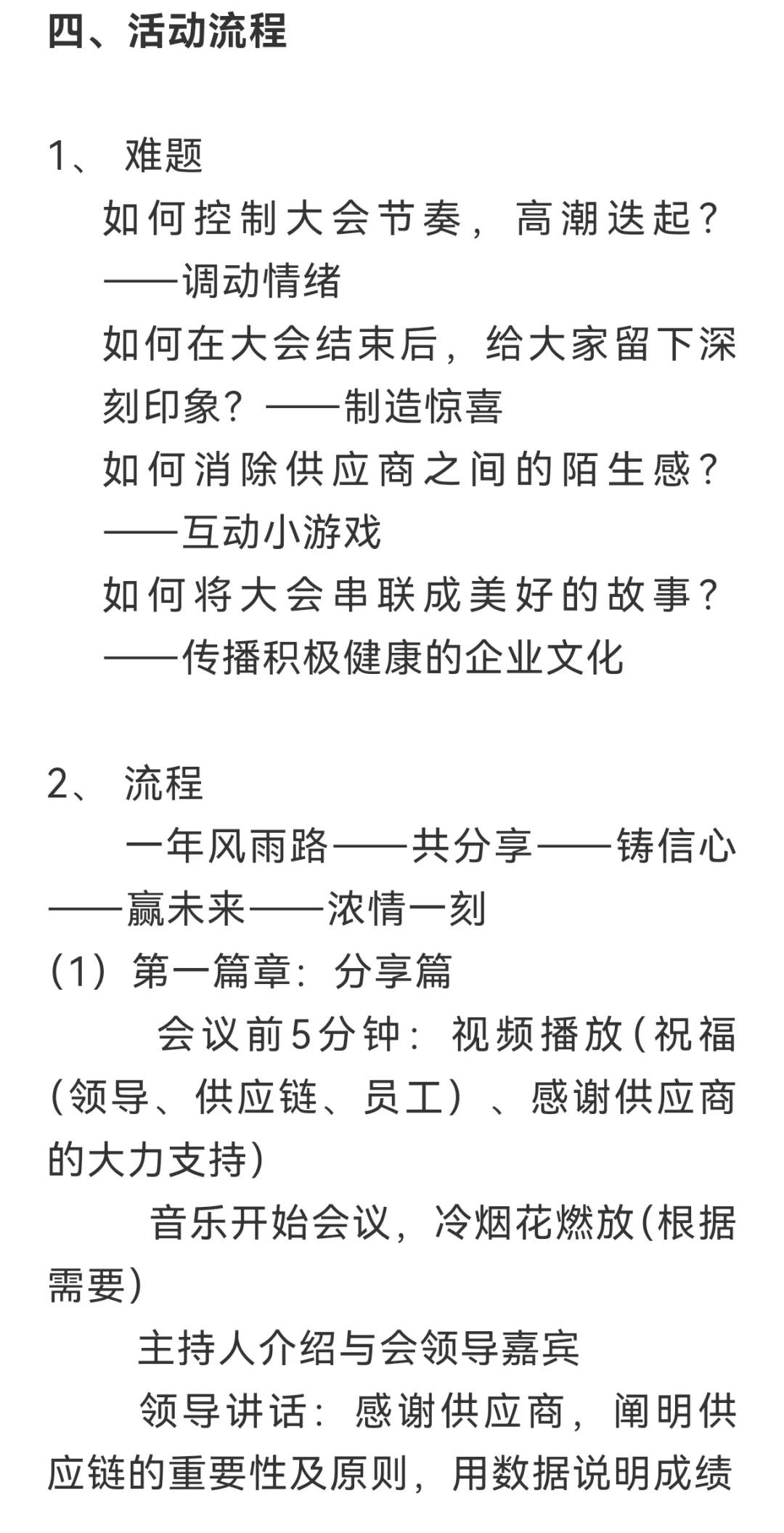 供应商大会流程步骤