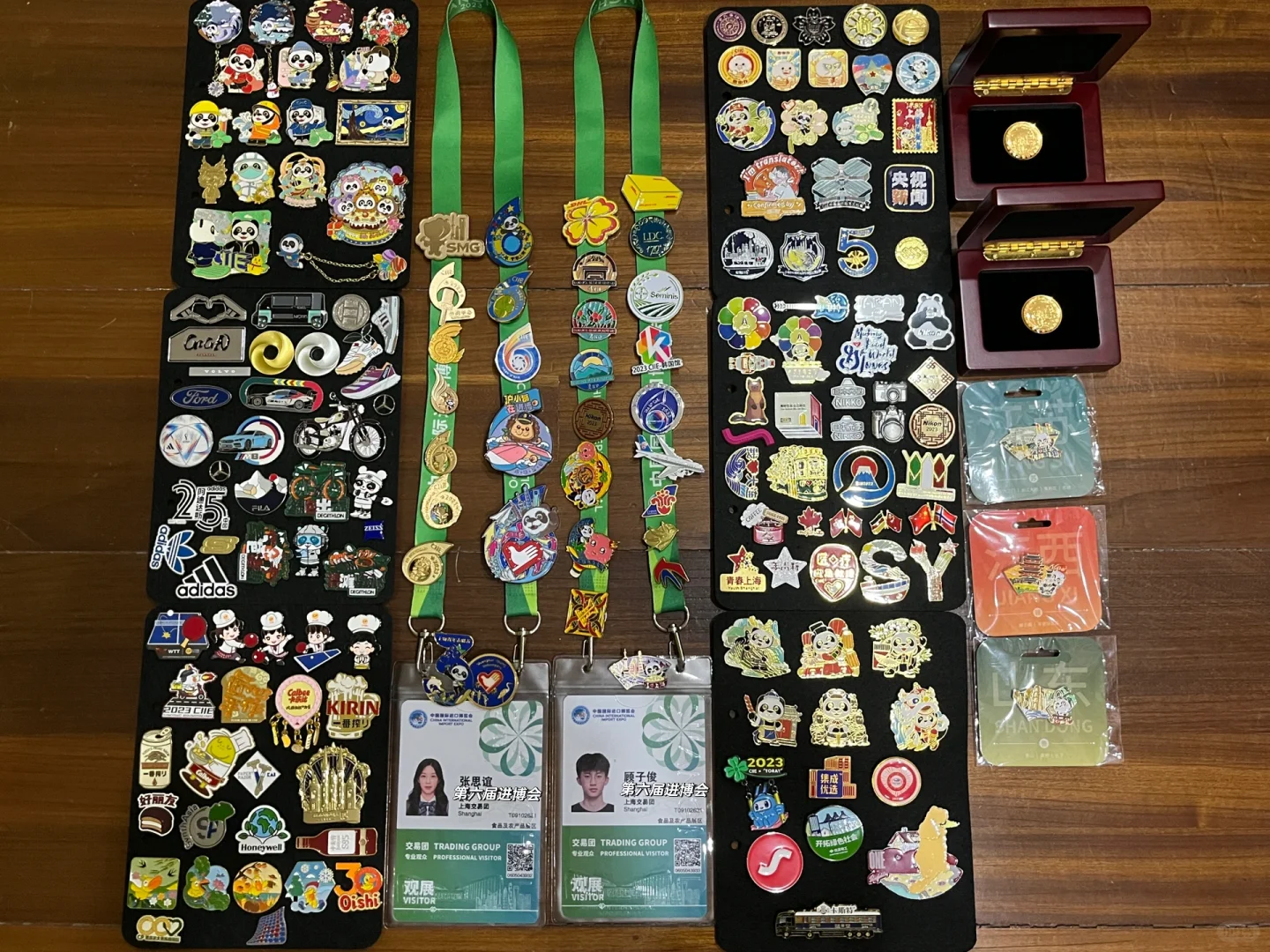 第六届进博会 徽章完成时