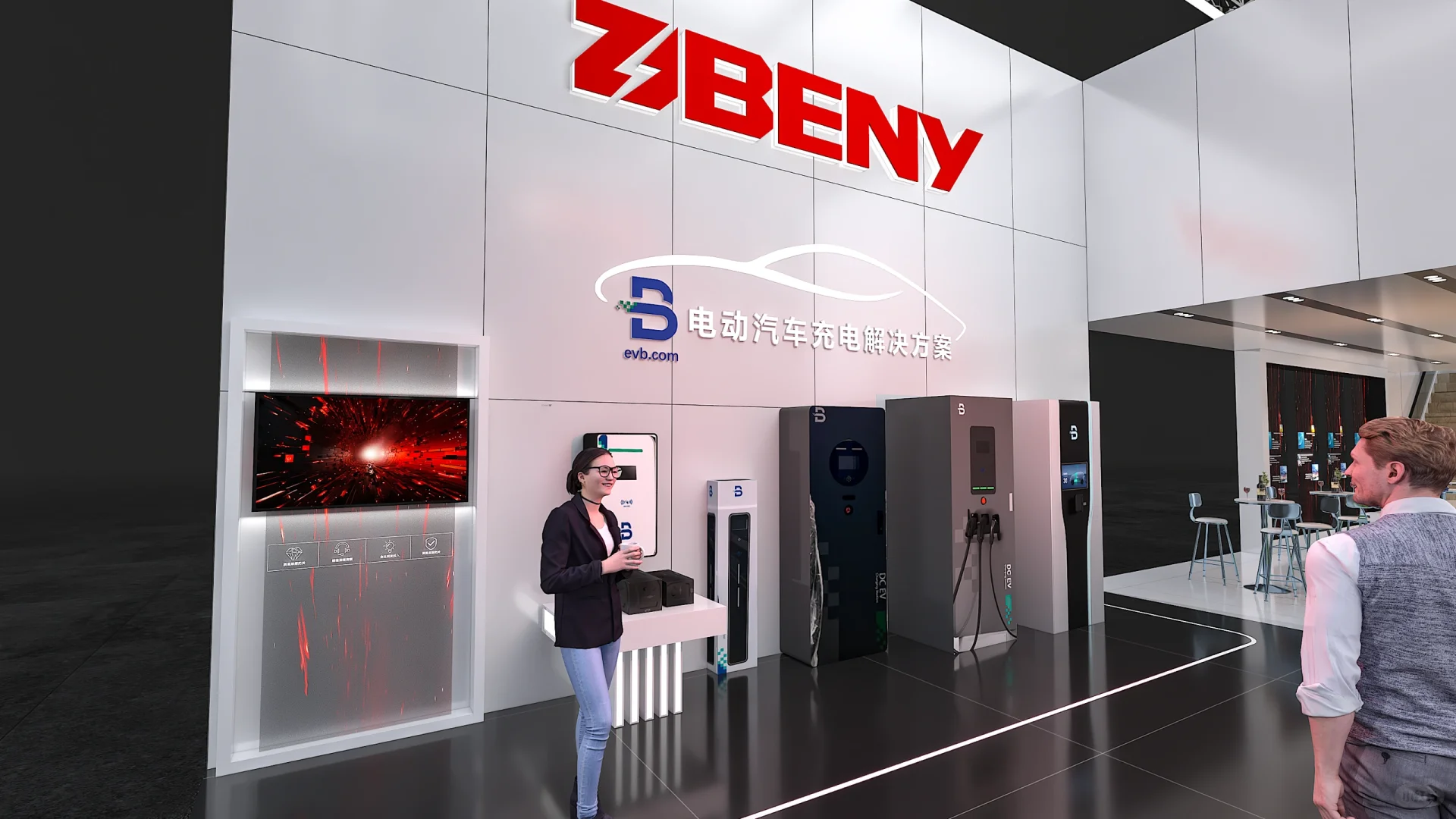 ?EP上海国际电力展|红色科技风|吊点展台~